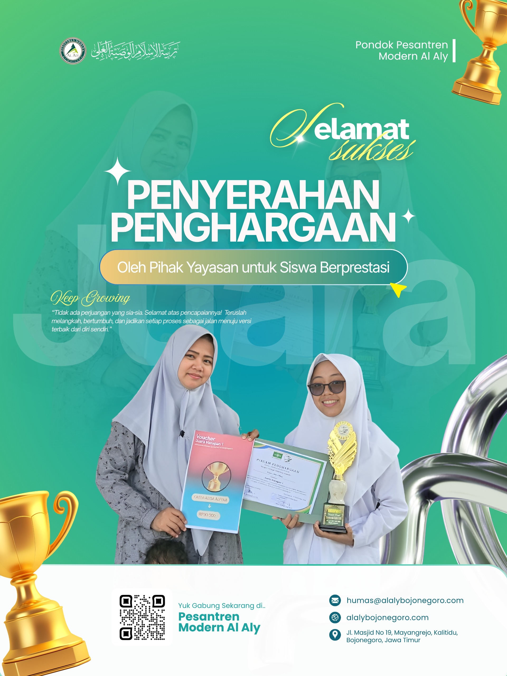 Prestasi Gemilang Siswa Al Aly di Ajang Lomba LP Ma'arif NU Bojonegoro | Pesantren Modern Al Aly