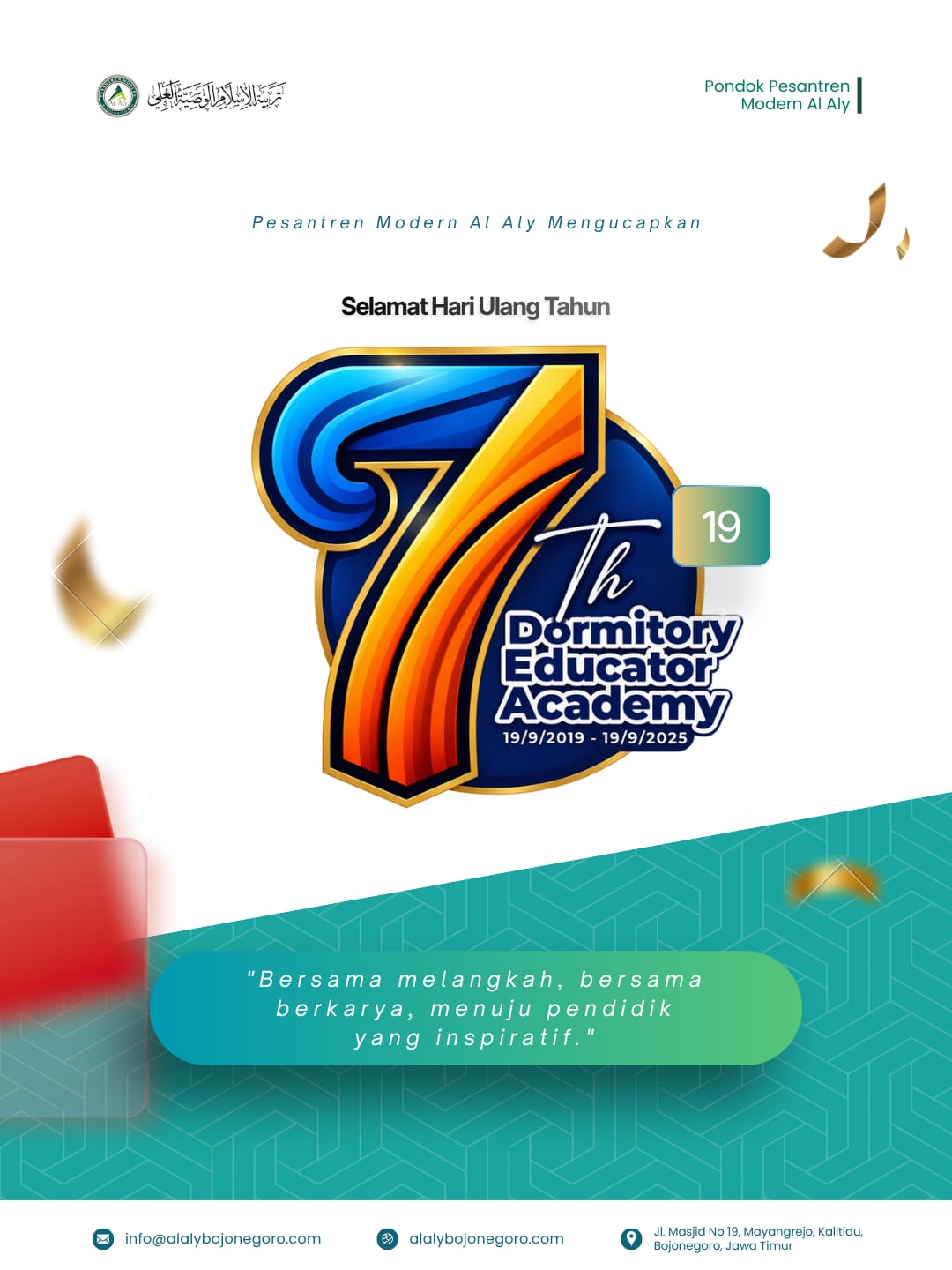 Selamat Milad Ke 7 untuk DEA (Dormitory Educator Academy) - PERINGATAN | Pesantren Modern Al Aly